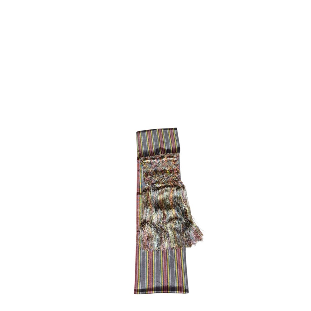 Mexican Shawl, Mexican Pashmina, Striped Shawl, Handcrafted Shawl, Rebozo - Picture 5 of 16